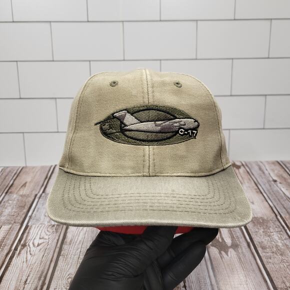 Vintage Boeing C-17 Adjustable Strapback Hat Cap Military Aircraft - Picture 1 of 8